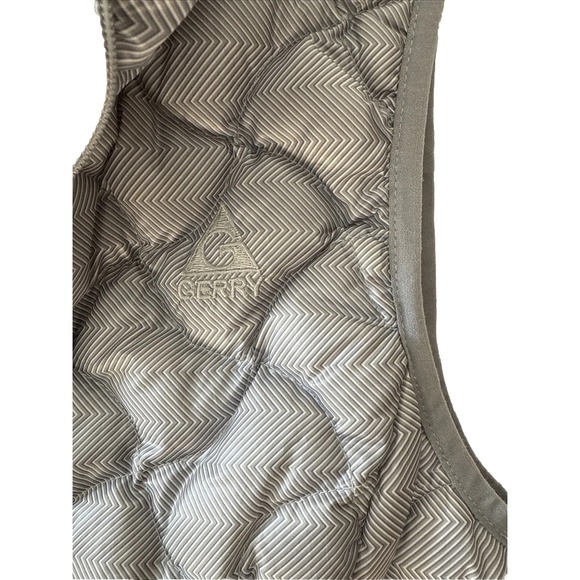 Women's Gerry Packable‎ Goose Down Puffer Vest Small Gray Silver Zip-Up Pockets - Picture 2 of 8